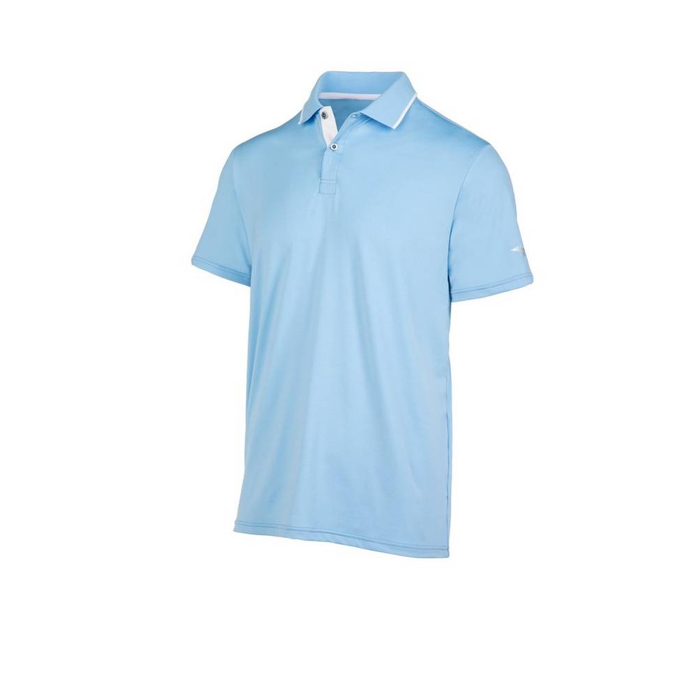 Polo Mizuno Performance Hombre Azules Claro Ofertas LDSK-95702